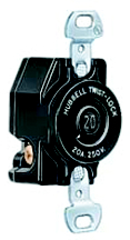 RECEPTACLE TWISTLOK 30A 2P 3W 250V L6-30R - Twist Lock
